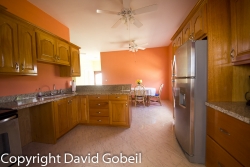 kitchen looking west
