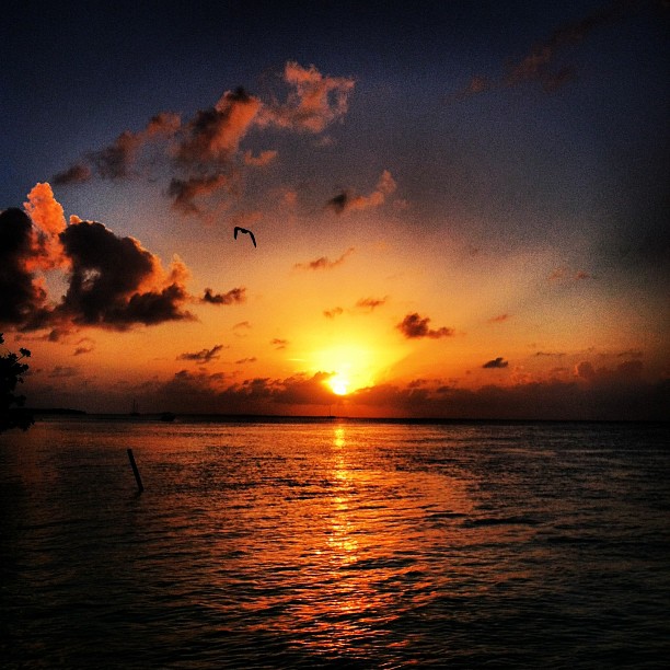 Beautiful Belize sunset 