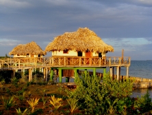 cabanas-at-sunset