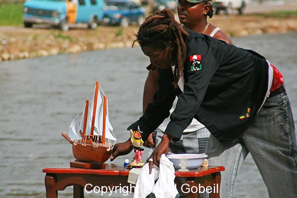 Garifuna Artisans Display Their Wares For Sale